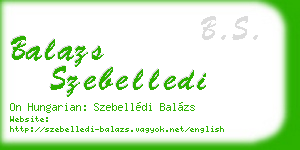 balazs szebelledi business card